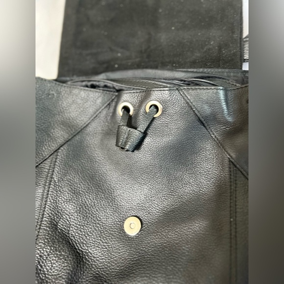 Anthropologie Sanctuary Black Pebble Leather Backpack - Picture 4 of 9